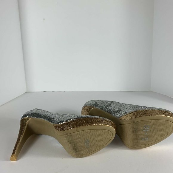 Silver‎ Gold Pumps Stripper Platforms Stilettos - Picture 2 of 4